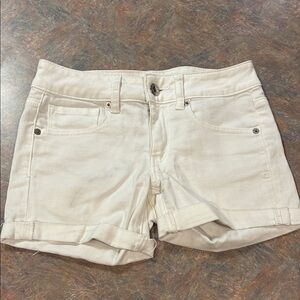 American Eagle Outfitters Cream Jean Shorts